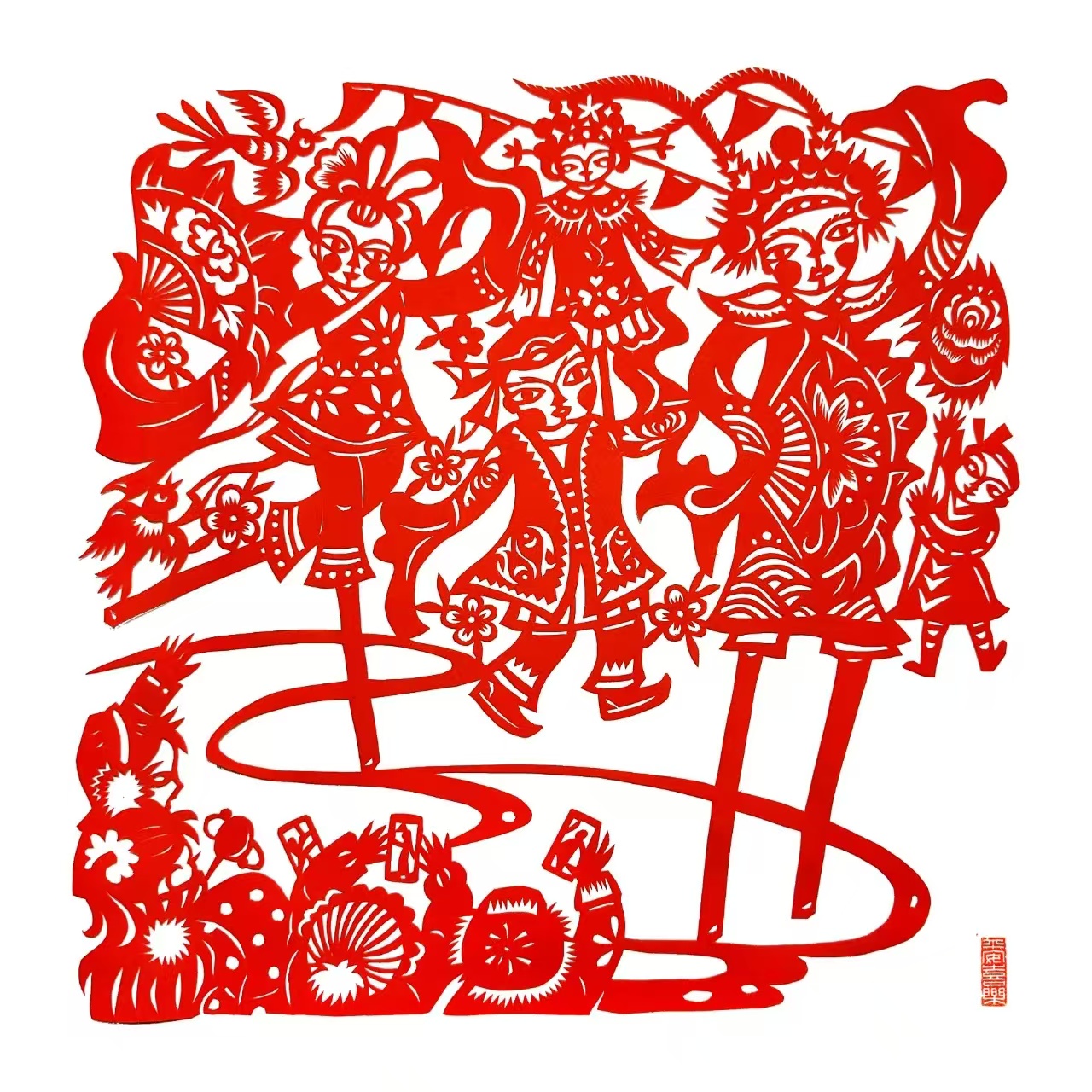 和林格爾縣：靈蛇獻(xiàn)瑞慶佳節(jié) 剪紙納福鬧元宵